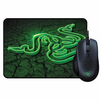 雷蛇（Razer） 巴塞利斯蛇标准版 RGB幻彩 有线游戏鼠标 6400DPI电竞鼠标 黑色 控制版套装 右手专用