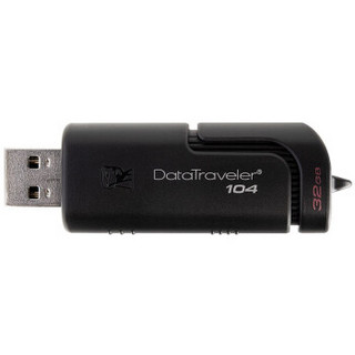 Kingston 金士顿 DT104 U盘 32GB USB2.0 黑色