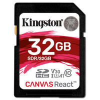 金士顿（Kingston）存储卡  4k佳能尼康微单反数码相机摄像sd高速内存大卡 SDR/32GB（读100M/s写70M/s）