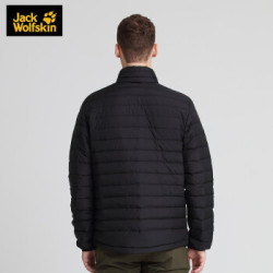 Jack Wolfskin 狼爪 JackWolfskin/狼爪夏季户外轻跑吸湿干爽透气圆领纯色短袖T恤男