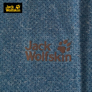 jackWolfskin 狼爪男士夏季新品户外舒适透气时尚纯色短袖T恤5818071 5818071-1134/深海蓝欧码 S 170/92A