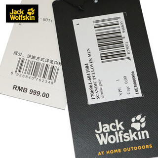 Jack Wolfskin/狼爪男款春季新品户外保暖套头抓绒衣外套1706961 1706961-6011/深灰色 M  175/96A