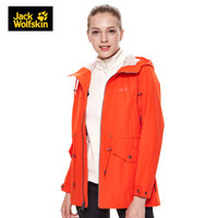 Jack Wolfskin狼爪女士春季新款户外防风不易沾水潮流休闲软壳风衣外套5318521 5318521-3017/橙红色 S  165/88A