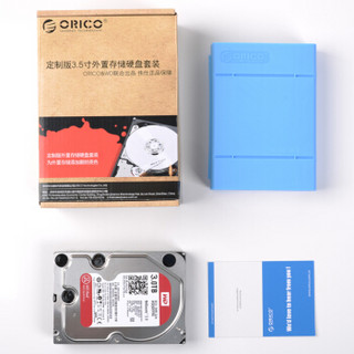 奥睿科（ORICO） SDK-30WR 西部数据WD企业红盘3TB台式机硬盘套装带保护盒
