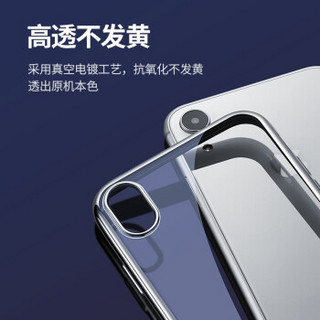 绿联xr手机壳适用苹果iPhoneXR手机壳透明全包边电镀保护壳情侣男女通用防摔软壳新款套 【苹果XR款】亮红色-轻薄如触原机 电镀不发黄