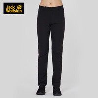 Jack Wolfskin/狼爪女裤春季新款户外耐磨透气防风软壳长裤冲锋裤5518461 5518461-6000/黑色 34  160/68A