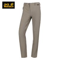 Jack Wolfskin/狼爪冲锋裤女士春季新款户外软壳防风不易沾水透气休闲55181 5519181-5110/尘褐色 40