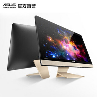 华硕（ASUS） 傲世V221电脑台式一体机电脑办公商用一体机21.5英寸 黑耀金 配置五 i3-7100U/集显 /256 SSD