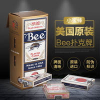 bee小蜜蜂美国原装进口扑克纸牌No.92 一条装12副（红蓝各6副） 1条装12副（红蓝各6副）