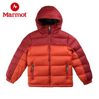 marmot/土拨鼠户外拒水防风700蓬男童羽绒服 深红/浅红9770 M 欧码偏大