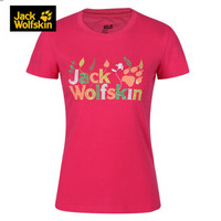 Jack Wolfskin/狼爪女装夏季款户外运动透气休闲短袖T恤C500070 C500070-2045/浪漫粉亚码 M 165/84A