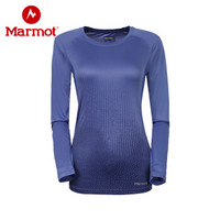 土拨鼠（Marmot） 2018新款户外速干透气女式长袖T恤S49630 淡紫蓝8842 L（欧码偏大）