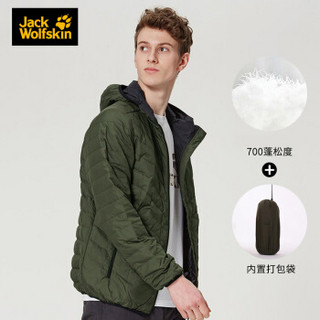 Jack Wolfskin/狼爪男士秋冬新款户外防风保暖连帽羽绒服5218331 5218331-5043/松木棕 L 180/100A