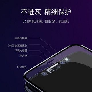 绿联 全覆盖钢化膜适用iPhone XsMAX 苹果X/XS手机膜 高清防指纹防摔保护膜 【XS MAX】9D全覆盖高清【一片装】送贴膜工具