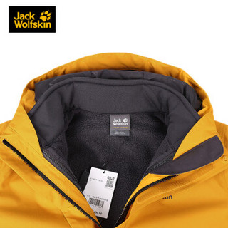 JS Jack Wolfskin/狼爪男装19秋冬新品户外抓绒/软壳三合一冲锋衣5119351 DF 5119291-3015/秋叶黄/抓绒 S  175/96A