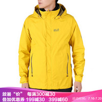 jackWolfskin 狼爪男装春新款户外冲锋衣夹克防风防水透气5006551DF 5006551-3055/芒果黄 M 175/96A