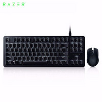 雷蛇（Razer）黑寡妇蜘蛛轻装版 橙轴白色背光机械键盘 有线电脑办公游戏电竞 无数字小键盘区 轻装黑色+刺鳞树蝰黑 键鼠套装