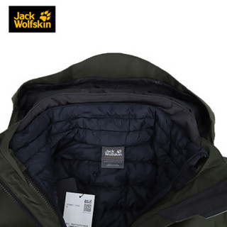 JS Jack Wolfskin/狼爪男士秋冬款防水防风鹅绒内胆三合一冲锋衣5119611 DF 5119611-5100/深苔绿/国际码 M