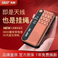 先科（SAST） V60便携式老年人收音机MP3小型广播插卡播放器充电式音箱随身u盘听歌数码唱戏机 玫瑰金