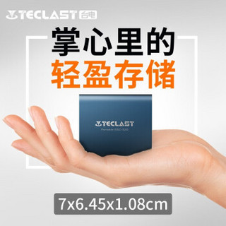 台电（TECLAST）S20固态移动硬盘USB3.1 Type-c高速读取便携 银行卡片大小PSSD 【S20-256G】
