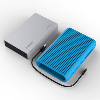 奥睿科（ORICO） MS35 3.5英寸移动硬盘西部数据USB3.1/Type-C 户外移动硬盘-浅蓝色 2TB