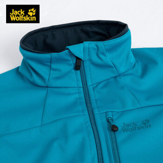 Jack Wolfskin/男款春季户外休闲防风防泼水软壳夹克外套1303371 1303371-1077/威尼斯蓝 S  170/92A