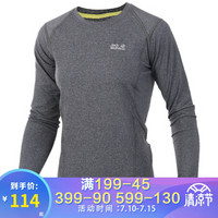 jackWolfskin 狼爪女服户外长袖功能内搭排汗休闲T恤1804971 DF 1804971-6230/乌木黑欧码 S