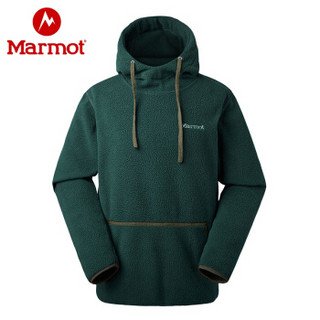 marmot/土拨鼠19秋冬新款户外连帽男士保暖长袖羊羔绒连帽卫衣 1515玛瑙灰 XL 欧码偏大