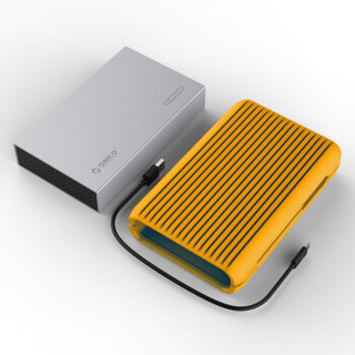 奥睿科（ORICO） MS35 3.5英寸移动硬盘西部数据USB3.1/Type-C 户外移动硬盘-橙色 1TB