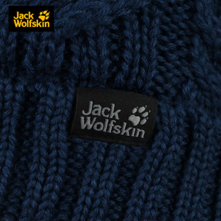 Jack Wolfskin/狼爪男女通用秋冬新款户外情侣款时尚舒适保暖毛线帽子1905091 1905091-1024/深靛蓝/内里加绒 FREE