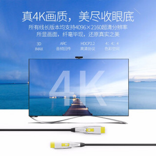 光纤HDMI/Micro HDMI二合一4k高清2.0版电脑电视平板相机投影仪显示器发烧工程级连接线 百米无损传输 镀金接口 20米
