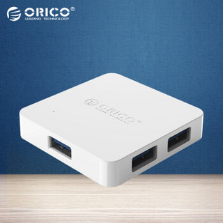奥睿科（ORICO） USB3.0分线器OTG集线器一拖四HUB笔记本电脑扩展带供电口 TA4U-U3方形分离式HUB(带供电口)白色 1米
