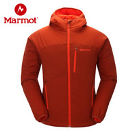 marmot/土拨鼠秋冬户外防风保暖透气衬里男棉服 暗红色9805 XL（欧码偏大）