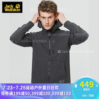 JackWolfskin/狼爪男士2019春夏新品户外保暖舒适透气抓绒外套1707231 1707231-6000/黑色（19新品） M 175/96A