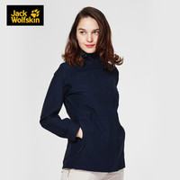 Jack Wolfskin/狼爪女装春季新款户外防风舒适透气休闲软壳夹克5319021 5319021-1910/子夜蓝 S 165/88A