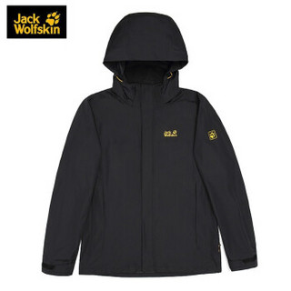 Jack Wolfskin/狼爪2020春夏新款户外防风防水透气登山冲锋衣男夹克外套5118013 5118013-6000/黑色/可拆卸可收纳风帽 M 180/100A