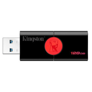 金士顿（Kingston）u盘 USB3.1 激光刻字优盘系统投标车载大容量U盘 红黑款 精英版 128G