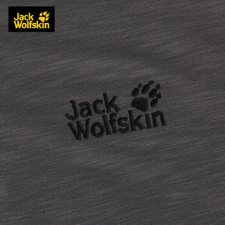 Jack Wolfskin/狼爪男款夏季新款户外舒适透气POLO衫短袖T恤5010871 1804542-6116/铁灰色 L  180/100A