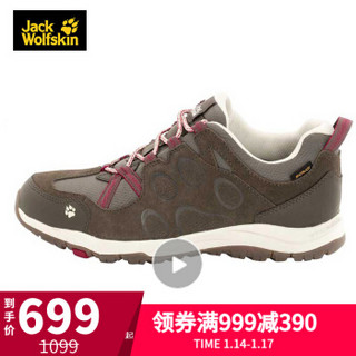 Jack Wolfskin/狼爪女鞋秋冬户外防水透气耐磨远足登山鞋4022361 4022361-2501/浆果红 36/3.5