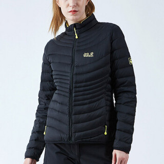 Jack wolfskin/狼爪女士秋冬款户外轻盈修身保暖羽绒服5007481 DB 5007481-6000/黑色 M