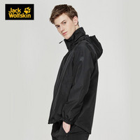 JS Jack Wolfskin/狼爪男士春季新款户外登山旅游防水防风透气冲锋衣1111141 DF 1111141-6000/黑色 L