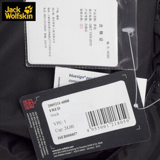 JackWolfskin/狼爪男女 春夏款24L登山远足休闲双肩包2005211 2005211-6000/黑色/24L FREE