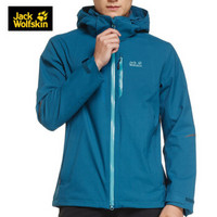 Jack Wolfskin/狼爪冲锋衣男士春季新款户外防风野营运动登山服耐磨防水透气5012491 5012491-1800/摩洛哥蓝 XL  185/104A