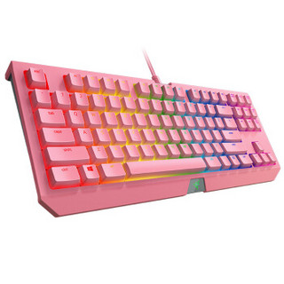雷蛇（Razer） 粉晶套装 粉色键盘鼠标套装 网红套装 吃鸡套装 送女友礼物 送老婆 送暗恋 87键粉晶机械键盘