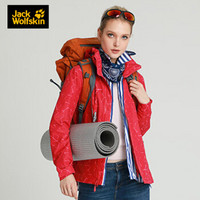 Jack Wolfskin/狼爪女士夹克外套19新品户外防水透气舒适星光纹潮流冲锋衣5118421 5118421-8101/红莓色纹 M 170/92A