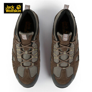 Jack Wolfskin/狼爪 男鞋春季新款户外防水防滑耐磨保暖透气登山徒步鞋4011381 4011381-4088/极光绿 42.5/8.5