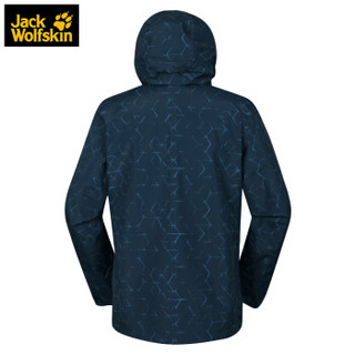 Jack Wolfskin/狼爪男装春季新款户外防水透气冲锋衣外套5118411 DF 5118411-7523/藏青色 S