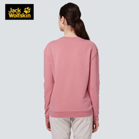 Jack Wolfskin/狼爪女士春季新品户外柔软舒适透气运动休闲旅行时尚圆领卫衣1707191 1707191-2131/玫瑰红 L 175/96A
