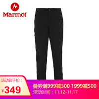 Marmot/土拨鼠秋冬新款女士软壳M3长裤户外旅游徒步轻薄舒适透气软壳裤 黑色001 4