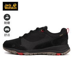 Jack Wolfskin 狼爪 JS Jack Wolfskin/狼爪男鞋戶外防水透氣舒適緩震休閑遠足4035202-6047/黑色/紅色 43/9